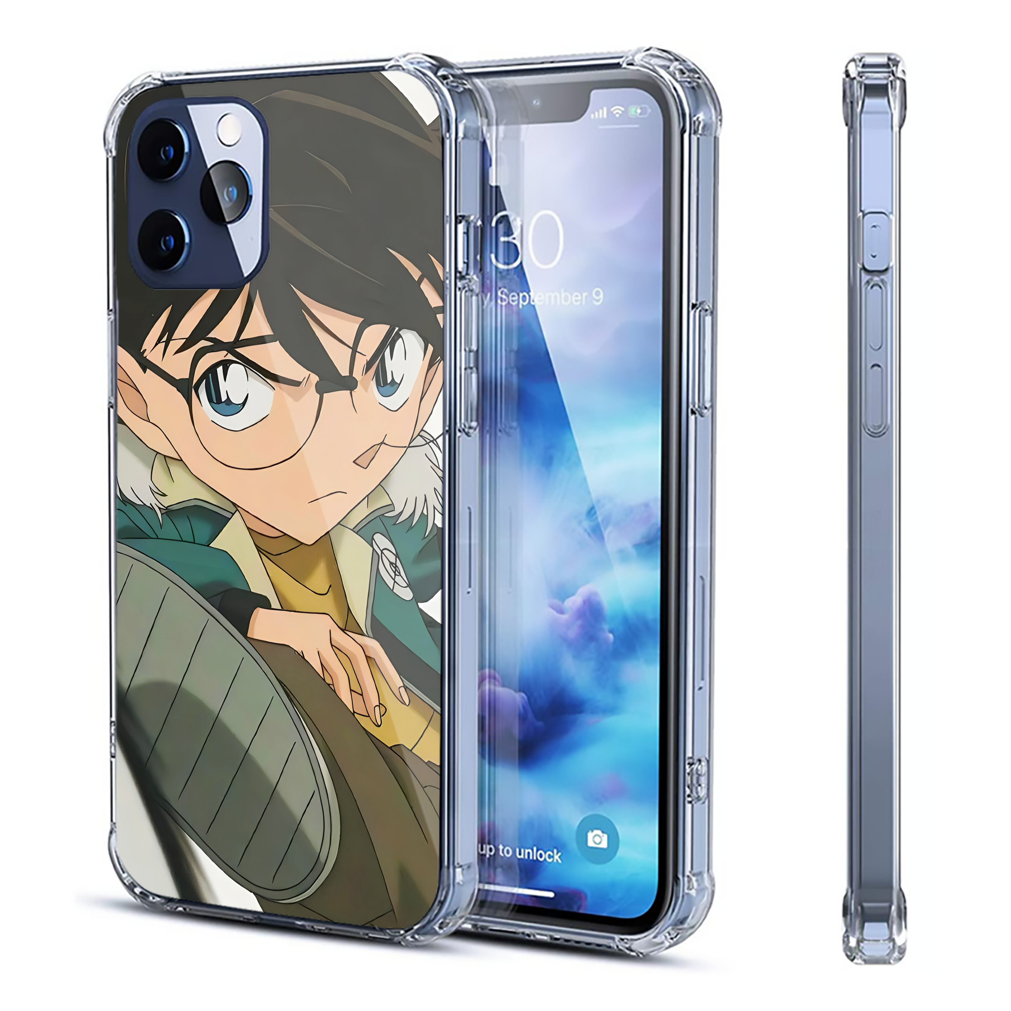 （画像用） 名探偵コナン Detective Conan 【iPhone 12シリーズ対応】透明スマホケース（クリアソフトケース）